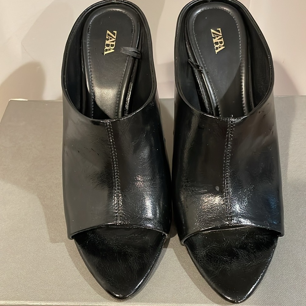 Zara mules black